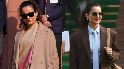 BJP MP Kangana Ranaut has been wearing sarees in Parliament. BJP MP Kangana Ranaut has been wearing sarees in Parliament.