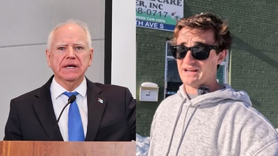 Nick Shirley has accused Tim Walz of covering up fraud in Minnesota (AP and X) Nick Shirley has accused Tim Walz of covering up fraud in Minnesota (AP and X)