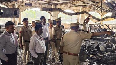Police and forensic personnel inspect the site where a fire killed 25 people at the Birch by Romeo Lane nightclub, in Arpora. (PTI FILE) Police and forensic personnel inspect the site where a fire killed 25 people at the Birch by Romeo Lane nightclub, in Arpora. (PTI FILE)