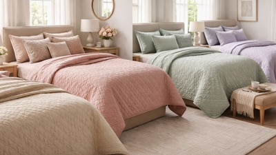 Soft quilted bed covers in calming colours add warmth, texture, and style, creating a snug winter bed setup at home. (AI generated) Soft quilted bed covers in calming colours add warmth, texture, and style, creating a snug winter bed setup at home. (AI generated)