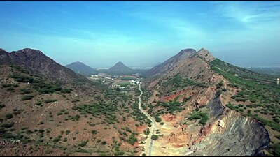 The two-billion-year-old Aravallis, the country’s oldest fold-mountain range, act as a natural boundary to the Thar desert and protect Delhi and its neighbourhood from desertification, serve as a natural water recharge facility, and provide biodiversity-rich green cover in an otherwise arid region. (ANI) The two-billion-year-old Aravallis, the country’s oldest fold-mountain range, act as a natural boundary to the Thar desert and protect Delhi and its neighbourhood from desertification, serve as a natural water recharge facility, and provide biodiversity-rich green cover in an otherwise arid region. (ANI)