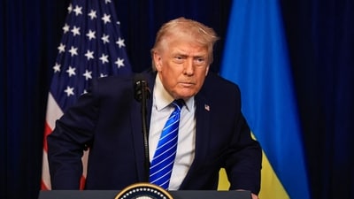 'Trump Memorial’ signs pasted on porta-potties outside White House ballroom construction? Truth behind viral posts (Photo by JOE RAEDLE / GETTY IMAGES NORTH AMERICA / Getty Images via AFP) (Getty Images via AFP) 'Trump Memorial’ signs pasted on porta-potties outside White House ballroom construction? Truth behind viral posts (Photo by JOE RAEDLE / GETTY IMAGES NORTH AMERICA / Getty Images via AFP) (Getty Images via AFP)