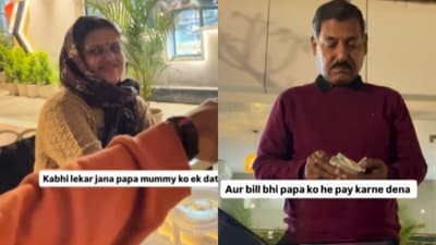 Chai Sutta Bar co founder’s café date with his parents went viral after he let his father pay the bill. (Instagram/anubhavdubey1) Chai Sutta Bar co founder’s café date with his parents went viral after he let his father pay the bill. (Instagram/anubhavdubey1)