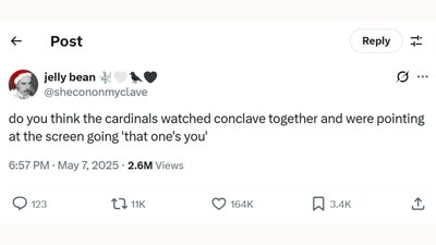 The conclave memes: Following the death of Pope Francis, the Vatican’s centuries-old process of selecting a new pope unexpectedly became meme fodder. Online users treated the papal conclave like prestige TV, sharing fancams of cardinals, joking about alliances, tracking chimney smoke updates, and posting about the seagulls perched on the Sistine Chapel roof. The memes leaned heavily on the recent film Conclave. (X)