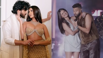 Tara Sutaria and Veer Pahariya; AP Dhillon with Tara Tara Sutaria and Veer Pahariya; AP Dhillon with Tara