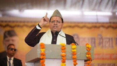 Uttarakhand Chief Minister Pushkar Singh Dhami addresses a gathering at the Semaldala fair in Pipal Koti, Chamoli district, on Friday. Uttarakhand Chief Minister Pushkar Singh Dhami addresses a gathering at the Semaldala fair in Pipal Koti, Chamoli district, on Friday.