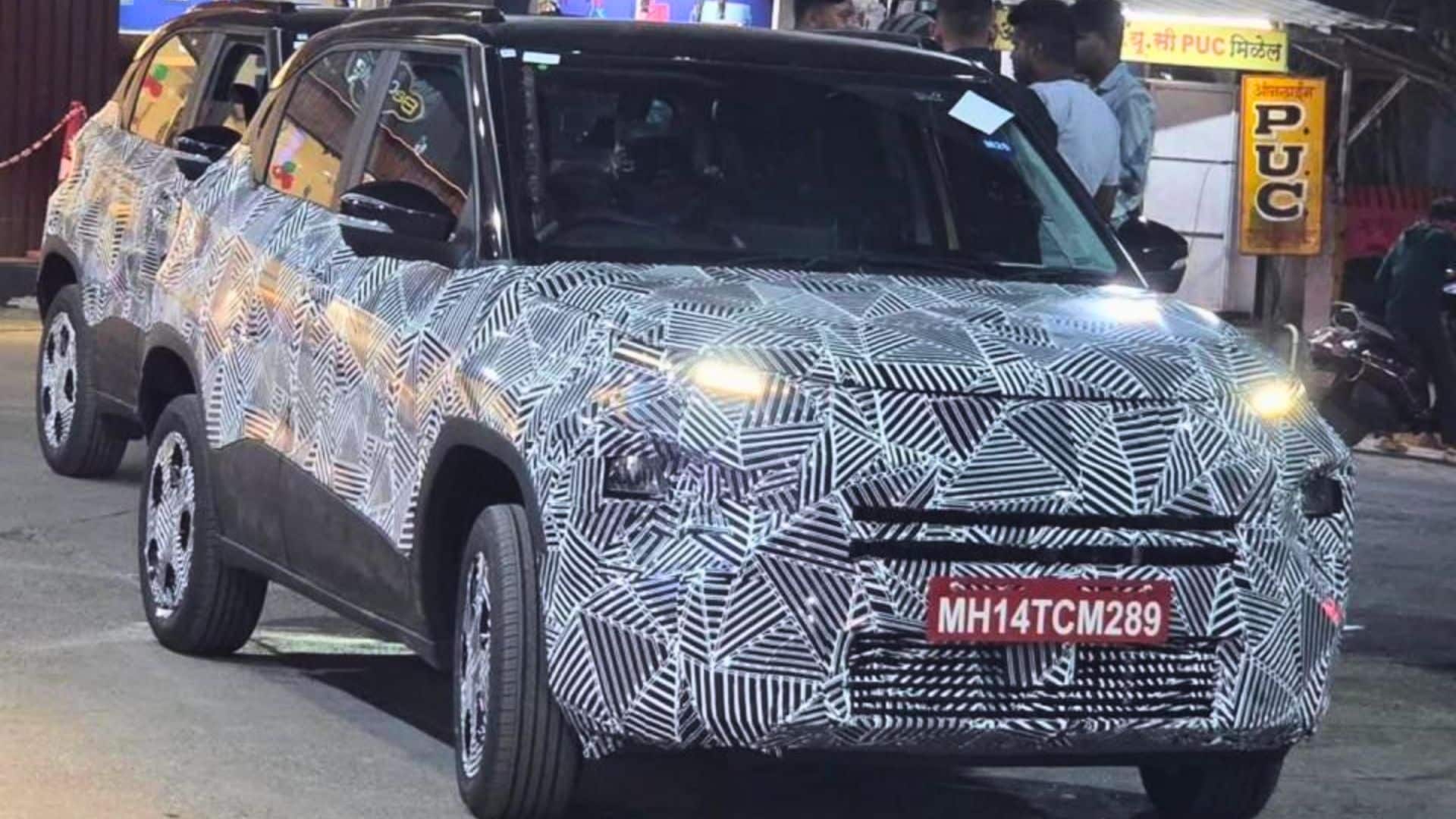 Tata Punch Facelift Test Mule (Image Credits: TeamBHP)