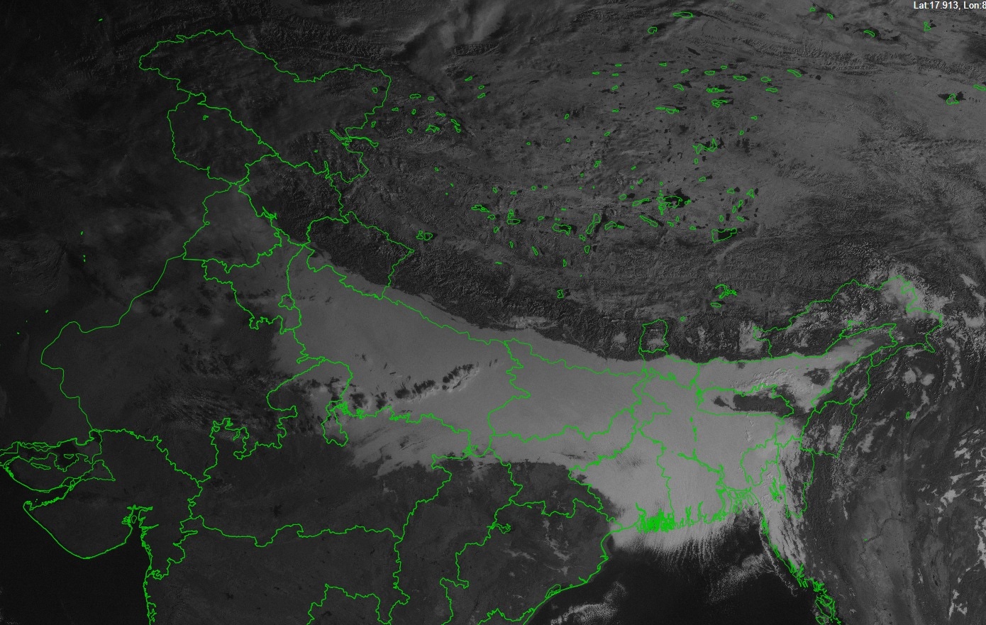 Fog/Low Clouds from INSAT @0815 hrs IST today Fog/Low Clouds from INSAT @0815 hrs IST today