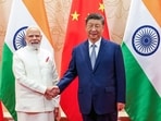 Prime Minister Narendra Modi and Chinese President Xi Jinping shake hands during a bilateral meeting on the sidelines of the Shanghai Cooperation Organisation (SCO) summit in Tianjin.
