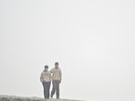 Maximum temperature fell from 21.7°C on Sunday to 16.7°C on Monday, the lowest it has gone this season. (Ravi Kumar/HT)