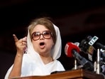 Khaleda Zia served as prime minister of Bangladesh from 1991 to 1996 and returned to office for a second term from 2001 to 2006.