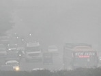 Visibility in the city on Tuesday fell as low as 50 metres. (Arvind Yadav/HT Photo)