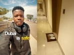 An Ugandan man left a delivery outside his Dubai home while abroad and later found it still there.