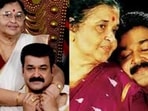Mohanlal with his mother, Santhakumari