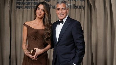 Actor George Clooney and Amal Clooney host their annual fundraiser 'The Albie Awards' in London, Britain, October 3, 2025 (REUTERS)