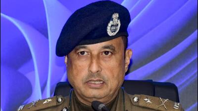 Assam Police Special Task Force (STF) chief Partha Sarathi Mahanta addresses a press conference on Operation Praghat in Guwahati (PTI)
