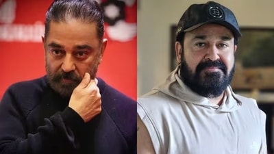 Kamal Haasan offered condolences to Mohanlal after his mother's death in Kerala. Kamal Haasan offered condolences to Mohanlal after his mother's death in Kerala.