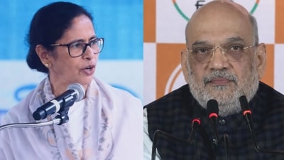 Amit Shah, who is on a three-day visit to the state to kickstart the BJP’s poll campaign, accused Mamata Banerjee of presiding over an atmosphere of “fear, corruption and misgovernance” (Screengrab/ANI) Amit Shah, who is on a three-day visit to the state to kickstart the BJP’s poll campaign, accused Mamata Banerjee of presiding over an atmosphere of “fear, corruption and misgovernance” (Screengrab/ANI)