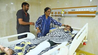 Narayan Bhikaji Kamble, 59, undergoing treatment at MT Agarwal hospital. (Satish Bate/HT photo) Narayan Bhikaji Kamble, 59, undergoing treatment at MT Agarwal hospital. (Satish Bate/HT photo)