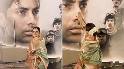 Rekha at the premiere of Agastya Nanda's new film Ikkis. Rekha at the premiere of Agastya Nanda's new film Ikkis.
