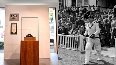 Sir Donald Bradman and his Baggy Green. (X Images) Sir Donald Bradman and his Baggy Green. (X Images)