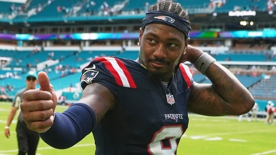 New England Patriots' Stefon Diggs faces unverified online speculation about multiple pregnancies. (AP)