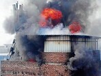 According to officials, eight to nine major fire incidents were reported in 2025. (HT Photo) According to officials, eight to nine major fire incidents were reported in 2025. (HT Photo)
