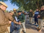 Delhi Police personnel are deployed at Connaught Place’s Inner Circle as part of heightened security arrangements ahead of New Year celebrations Delhi Police personnel are deployed at Connaught Place’s Inner Circle as part of heightened security arrangements ahead of New Year celebrations