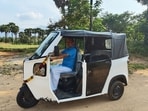 Zoho CEO Sridhar Vembu shows off his new electric three-wheeler. (Image used for representation purposes only)