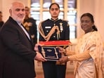 President Droupadi Murmu accepts credentials from Ambassador of Iran Mohammad Fathali, at Rashtrapati Bhavan, in New Delhi. President Droupadi Murmu accepts credentials from Ambassador of Iran Mohammad Fathali, at Rashtrapati Bhavan, in New Delhi.
