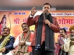 BJP National Working President Nitin Nabin at a meeting in Patna.