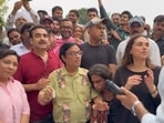 Cast and crew of Pariwarik ManuRanjan during the shoot in Lucknow Cast and crew of Pariwarik ManuRanjan during the shoot in Lucknow