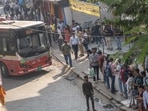 The driver mistakenly believed the bus was in neutral mode, causing it to surge forward.