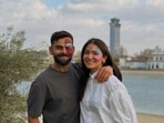Virat Kohli sported a Spiderman face mask painting, while Anushka Sharma had a butterfly one.