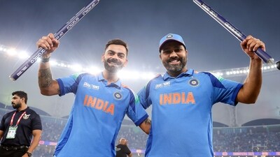 Rohit Sharma and Virat Kohli celebrate the team's win in the ICC Champions Trophy 2025. (BCCI - X) Rohit Sharma and Virat Kohli celebrate the team's win in the ICC Champions Trophy 2025. (BCCI - X)