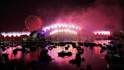 Fireworks light up the midnight sky over Sydney Harbour Bridge and Sydney Opera House during New Year�s Day celebrations in Sydney on January 1, 2026. (AFP) Fireworks light up the midnight sky over Sydney Harbour Bridge and Sydney Opera House during New Year�s Day celebrations in Sydney on January 1, 2026. (AFP)