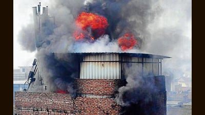 According to officials, eight to nine major fire incidents were reported in 2025. (HT Photo) According to officials, eight to nine major fire incidents were reported in 2025. (HT Photo)