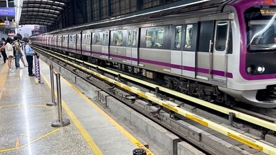 Metro services on the Purple Line, Green Line and Yellow Line will continue well past midnight on December 31. (X/@bykarthikreddy) Metro services on the Purple Line, Green Line and Yellow Line will continue well past midnight on December 31. (X/@bykarthikreddy)