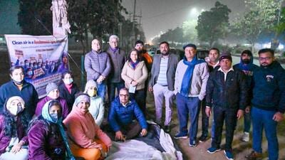Protesters stressed non-violence, mask use and civic discipline while demanding systemic fixes. (Parveen Kumar/HT) Protesters stressed non-violence, mask use and civic discipline while demanding systemic fixes. (Parveen Kumar/HT)