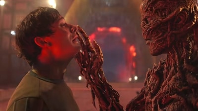 Will Byers and Vecna in Season 5 of the Netflix series Stranger Things. Will Byers and Vecna in Season 5 of the Netflix series Stranger Things.