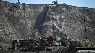 Waste accumulation at Bhalswa in early 2025. (HT Archive) Waste accumulation at Bhalswa in early 2025. (HT Archive)