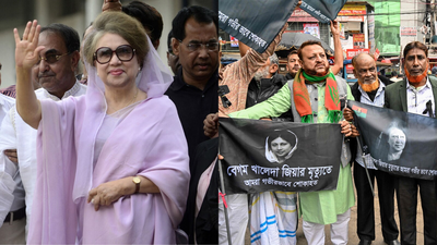 Khaleda will be buried with state honours at about 3:30 pm beside her husband, former president Ziaur Rahman. (AFP) Khaleda will be buried with state honours at about 3:30 pm beside her husband, former president Ziaur Rahman. (AFP)