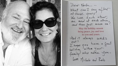 Rob, Michele Reiner’s heartwarming holiday cards reach loved ones days after their deaths (michelereiner/Instagram, jammalibu/Instagram)