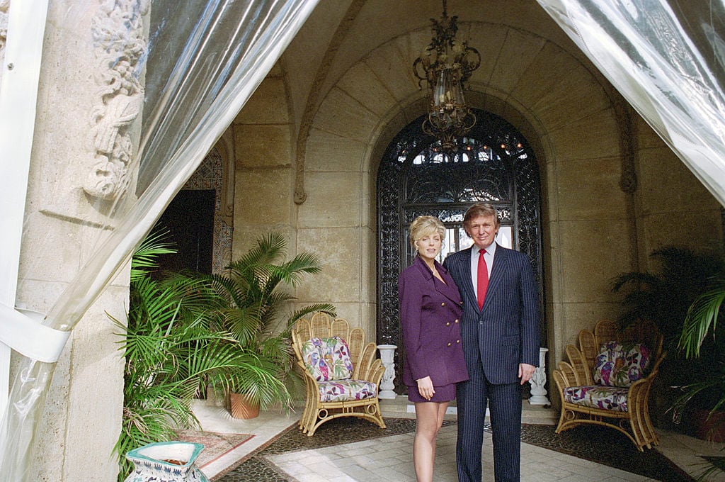 Marla Maples with Donald Trump at Mar-a-Lago in 1993. Marla Maples with Donald Trump at Mar-a-Lago in 1993.