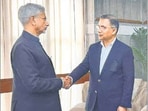 External affairs minister S Jaishankar with Bangladesh Nationalist Party acting chairperson and former Bangladesh PM Khaleda Zia’s son Tarique Rahman in Dhaka on Wednesday. Jaishankar also briefly met Pakistan National Assembly Speaker Ayaz Sadiq. pti External affairs minister S Jaishankar with Bangladesh Nationalist Party acting chairperson and former Bangladesh PM Khaleda Zia’s son Tarique Rahman in Dhaka on Wednesday. Jaishankar also briefly met Pakistan National Assembly Speaker Ayaz Sadiq. pti
