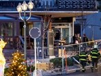 Rescuers are seen at the site of an explosion that ripped through a bar in Crans-Montana on January 1, 2026. Rescuers are seen at the site of an explosion that ripped through a bar in Crans-Montana on January 1, 2026.