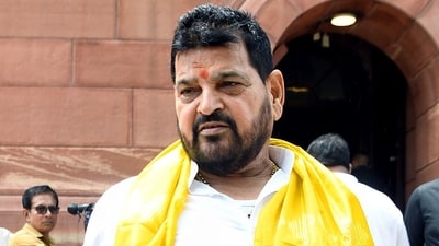 Recalling the period when allegations of sexual harassment were levelled against him, Brij Bhushan said Akhilesh Yadav did not make any statement against him at the time, (HT File Photo) Recalling the period when allegations of sexual harassment were levelled against him, Brij Bhushan said Akhilesh Yadav did not make any statement against him at the time, (HT File Photo)