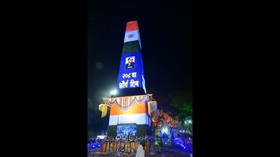Every year on January 1, lakhs of people, particularly from Dalit communities, gather at the memorial to commemorate the 1818 battle between the British East India Company and the Peshwa faction of the Maratha Confederacy. (HT PHOTO)