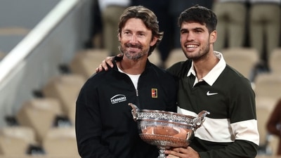 Carlos Alcaraz and Juan Carlos Ferrero parted ways at the end of the 2025 season. (AFP) Carlos Alcaraz and Juan Carlos Ferrero parted ways at the end of the 2025 season. (AFP)