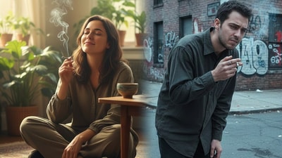 While cannabis may seem less addictive than cigarette, dependence is real and can hurt memory, focus, and mental health. (Made using Gemini AI)